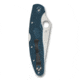 Spyderco Police 4 Folding Knife, 4.4in, K390 Steel, Leaf Blade, PlainEdge, FRN Blue Handle, C07FP4K390