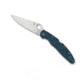 Spyderco Police 4 Folding Knife, 4.4in, K390 Steel, Leaf Blade, PlainEdge, FRN Blue Handle, C07FP4K390