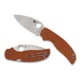 Spyderco Sage 5 Folding Knife, 3in, CPM Rex 121, Leaf Blade, Plainedge, G-10, Burnt Orange Handle, C123GBORP