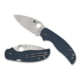 Spyderco Sage 5 Folding Knife, 3in, CPM SPY27, Leaf, G-10, Plainedge, Cobalt Blue Handle, C123GPCBL