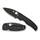Spyderco Shaman G-10 PlainEdge Folding Knife, Black/Black Blade, C229GPBK