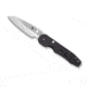 Spyderco Smock Folding Knife, 3.39in, Plain, Stonewashed, CPM S30V SS, Wharncliffe Blade, Textured Carbon Fiber/G-10 Laminate, Black Handle, C240CFP