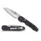 Spyderco Smock Folding Knife, 3.39in, Plain, Stonewashed, CPM S30V SS, Wharncliffe Blade, Textured Carbon Fiber/G-10 Laminate, Black Handle, C240CFP