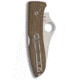 Spyderco SpyOpera Folding Knife, 2.88in, M390 Steel, Leaf Blade, Canvas Micarta Scales Handle, Designed by Max, Brown, C255CMP