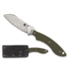 Spyderco Stok Bowie Fixed Blade Knife, 2.95in, 8Cr13MoV Steel, Drop Point Blade, G10 Green Handle, FB50GPOD