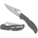 Spyderco Strech 2 XL CPM CRU-WEAR Folding Knife, 3.99in, CRU-WEAR, Plain Blade, Gray G-10 Handle, C258GGYCW
