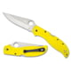 Spyderco Stretch 2 Lightweight Salt Folding Knife, 3.95in, H2 Steel, FRN Handle, Yellow/Silver, C258PYL