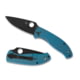 Spyderco Tenacious Folding Knife, 3.35in, 8Cr13MoV, Drop Point Blade, Titanium, Blue Handle, C122TIBLBKP