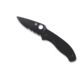 Spyderco Tenacious Folding Knife, 3.39in, 8Cr13MoV, Black Partially Serrated Leaf Blade, G-10, Black Handle, C122GBBKPS