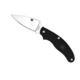 Spyderco UK Penknife Folding Knife, 3in, CTS BD1N, Leaf FE Blade, FRN Black Handle, C94PBK
