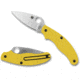 Spyderco Uk Penknife Folding Knife, 2.93in, Steel, Leaf Blade, FRN Yellow Handle, C94PYL