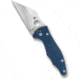 Spyderco Yojimbo 2 G-10 CPM SPY27 3.2in Folding Knife, CPM SPY 27 Blade Steel, Plain Edge, Satin Finish, Silver, Blue G-10 Handle, C85GPCBL2
