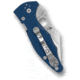 Spyderco Yojimbo 2 G-10 CPM SPY27 3.2in Folding Knife, CPM SPY 27 Blade Steel, Plain Edge, Satin Finish, Silver, Blue G-10 Handle, C85GPCBL2