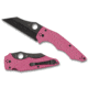Spyderco YoJumbo Folding Knife, 3.98 in, CPM S30V, Black DLC, Wharncliffe, G-10, Pink, 716104018543