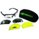 SSP Eyewear Denial Bifocal Shooting Glasses w/ 3.00 Magnification Kit, Black Frame, Amber, Clear And Smoked Lenses, DENIAL 300 KIT