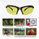 SSP Eyewear Denial Bifocal Shooting Glasses w/ 2.25 Magnification Kit, Black Frame, Amber, Clear And Smoked Lenses, DENIAL 225 KIT