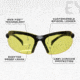 SSP Eyewear Denial Bifocal Shooting Glasses w/ 2.25 Magnification Kit, Black Frame, Amber, Clear And Smoked Lenses, DENIAL 225 KIT