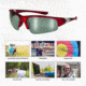 SSP Eyewear Entiat CF+ Bifocal Shooting Glass Readers w/ 1.25 Magnification, Red Frame, Clear Mirrored Lens, ENTIAT 12 RED M