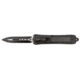 Steel River Knives Spartan OTF Automatic Folding Knife, 3.50, 440C SS, Dagger Plain Blade, Black/Silver, Black w/ Carbon Fiber Inlay Handle, A163BD