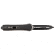 Steel River Knives Spartan OTF Automatic Folding Knife, 3.50, 440C SS, Dagger Plain Blade, Black/Silver, Black w/ Carbon Fiber Inlay Handle, A163BD