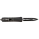 Steel River Knives Knives A163BD Spartan 3.50in OTF Dagger Plain Black/Silver 440C SS Blade/ Black w/Carbon Fiber Inlay Aluminum Zinc Alloy Handle, A163BD