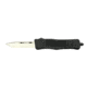 Steel River Knives MT620 Lightweight Automatic Folding Knife, 3.75in, D2 Steel, Tanto Blade, Aluminum Black Handle, MT620BULT