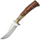 Steel Stag Mini Hunter Stag Knife, 5 1/2in Overall, 2 1/4in SS Skinner Blade, Stag Bone Handles With Brass Guard, Brown Leather Sheath, SS7025