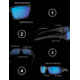 STNGR Ridge Ballistic Sunglasses, Matte Black/Blue Mirror, Large/Extra Large, C7-Z4IT-YY7A