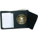 Strong Leather Badge Wallet - Dress, Black - 79610-3052