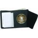 Strong Leather Badge Wallet - Dress, Black - 79610-3462
