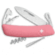 Swiza D03 Swiss Pocket Knife, 3.75in Closed, Pink Synthetic Handle, KNI.0030.1910