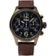 Szanto Pilot Watches, Black Dial, Brown Strap, A. Gold, One Size, SZ 4552