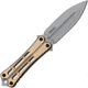 TAC Force Bronze Fixed Blade Knife, 9.75in Overall, 4.75in Bead Blast Finish Stainless Spear Point Blade, Bronze Aluminum Handle, Plastic Sheath, TF-FIX023BZ