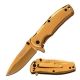 TAC Force Folding Blade, 2.75in, Stainless Steel Blade, Gold Finished Ti-Coated Stainless Steel Handle, TF-848GD