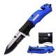 TAC Force Folding Blade, 3.25in, Stainless Steel Blade, Blue And Black Aluminum Handle, TF-835PD