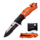 TAC Force Folding Blade, 3.25in, Stainless Steel Blade, Orange Black Aluminum Handle TF-835EM