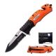 TAC Force Folding Blade, 3.25in, Stainless Steel Blade, Orange Black Aluminum Handle, TF-835EM