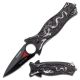 TAC Force Folding Blade, 3.5in, Stainless Steel Blade, Grey Dragon Aluminum Handle, TF-707GY