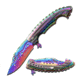 TAC Force Folding Blade, 3.75in, Stainless Steel Blade, Rainbow Titanium Stainless Steel Handle TF-864RB