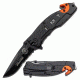 TAC Force Folding Blade, 3in, Stainless Steel Blade, Black And Orange Aluminum Handle TF-525EM