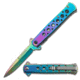 TAC Force Folding Blade, 3in, Stainless Steel Blade, Rainbow Titanium Coated Stainless Steel Handle TF-698RB