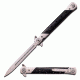 TAC Force Folding Blade, 5.5in, Stainless Steel Blade, Black Wood Inlay Stainless Steel Handle TF-854