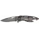 Tac Force Linerlock Fold Knife 3 3/8in., HC SS PS drop point blade, Gray camo handle TF705FC