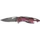 Tac Force Linerlock Fold Knife 3 3/8in., HC SS PS drop point blade, Pink camo handle TF705PC