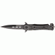 Tac Force Rescue Lock Fold Lock 4 5/8in., black SS A/O Dagger, Black handles w/ black overlay. TF719BK