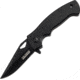 Tac Force Speed Lock Fold Knife 4.5in, black 440 SS A/O blade, Black checkered Comp. handle TF765BK