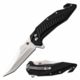 TAC Force TF-1017BK Spring Assisted Knife, 3.6in, 3CR13 Stainless Steel, Modified Tanto, Steel Blade, Aluminum Handle, Black, TF-1017BK