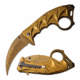 TAC Force TF-957GD Spring Assisted Knife, 3.5in, 3CR13 Stainless Steel, Karambit, Golden Blade, Aluminum Handle, Gold, TF-957GD
