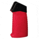 TAC Grid Pattern Over-Molded AR Pistol Grip, Straight Top, Red, CS03T1-RD