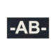 Tactical Assault Gear IR Blood Type Patch AB Negative Black 956169